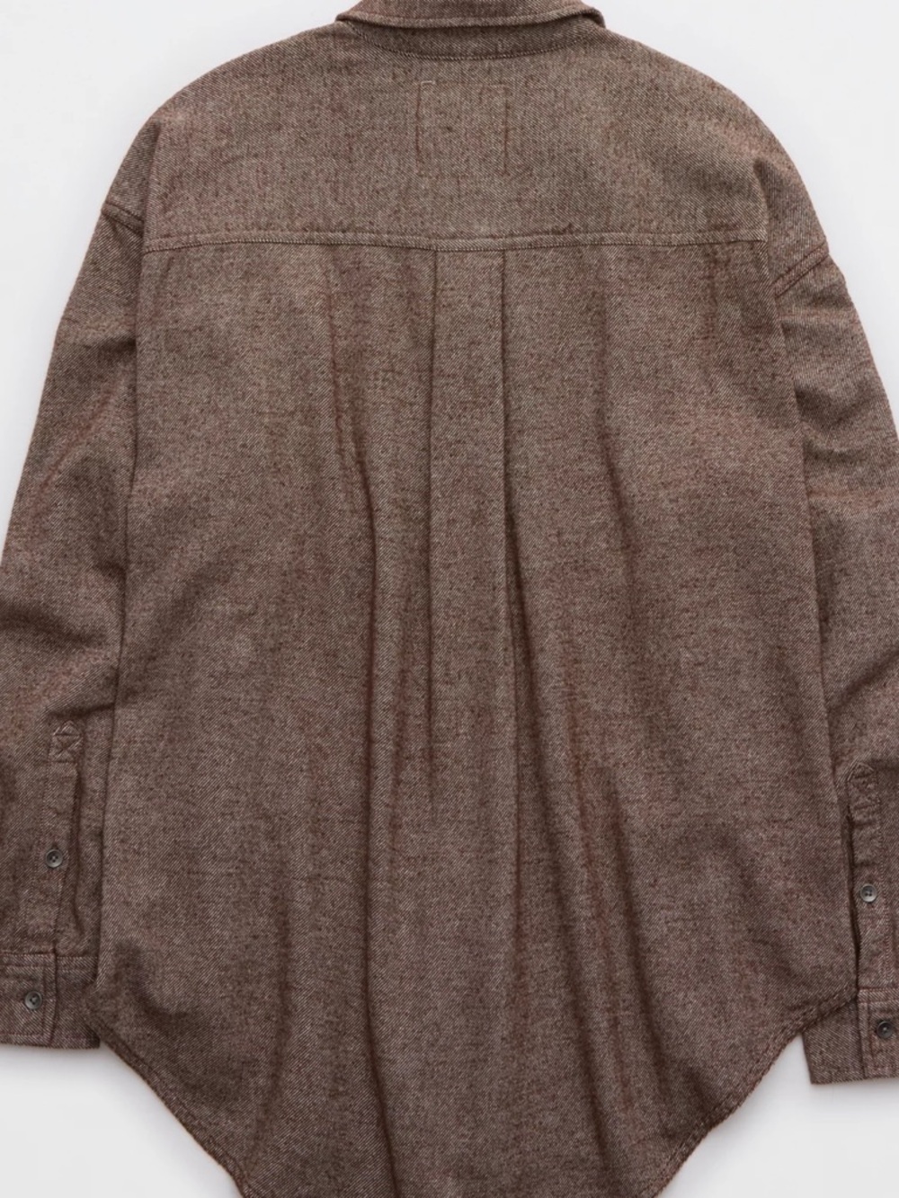 Aerie Anytime Fave Twill Shirt Brown Canyon Sun - Picture 4 of 4